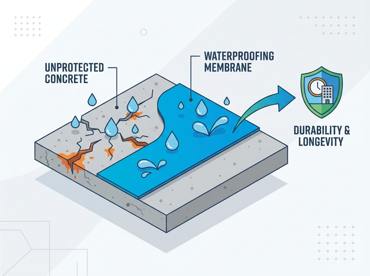 Membranas impermeabilizantes para techos en techos de concreto