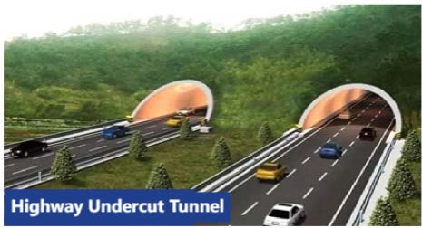 T&uacute;nel socavado de la autopista