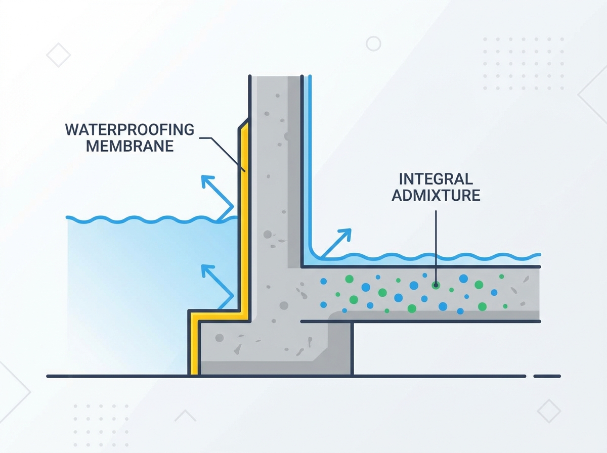 Aplicaci&oacute;n de impermeabilizaci&oacute;n estructural